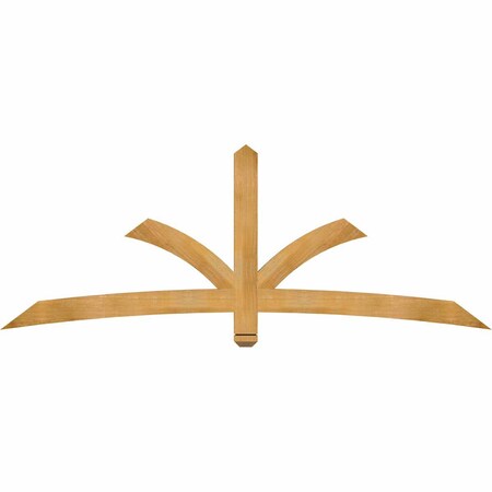 Ekena Millwork Davenport Rough Sawn Timber Gable Bracket, Western Red Cedar, 84"W x 31"H x 2"D x 4"F, 9/12 Pitch GBW084X31X0204DAV00RWR